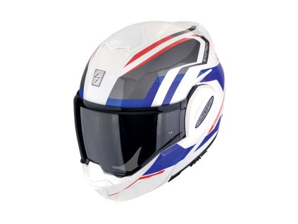 Moto přilba SCORPION EXO-TECH EVO FURIO bílo/červeno/modrá