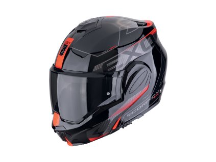 Moto přilba SCORPION EXO-TECH EVO TRAVELLER černo/červená
