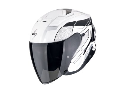 Moto přilba SCORPION EXO-Z1 VUE bílo/černo/stříbrná