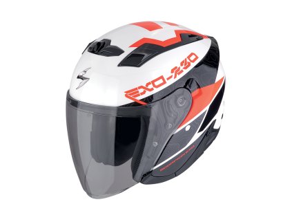 Moto přilba SCORPION EXO-230 BAND bílo/černo/červená