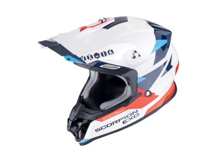 Moto přilba SCORPION VX-16 EVO AIR ROD bílo/červeno/modrá