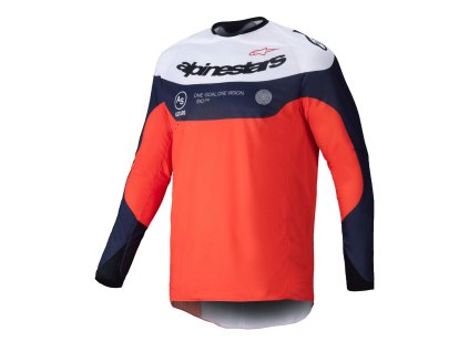 dres PRO-DURA, ALPINESTARS (modrá/oranžová/bílá) 2025