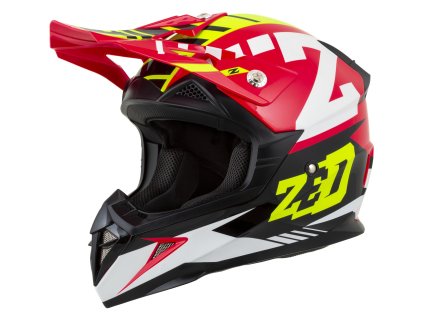 přilba X1.9D TARGA, ZED, dětská (červená/žlutá fluo/černá/bílá) 2025