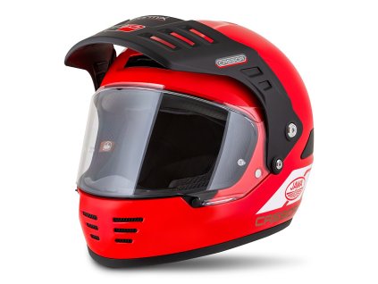 přilba FormX Jawa RotaX, CASSIDA (červená/bílá/zlatá/černý matný kšilt) 2025