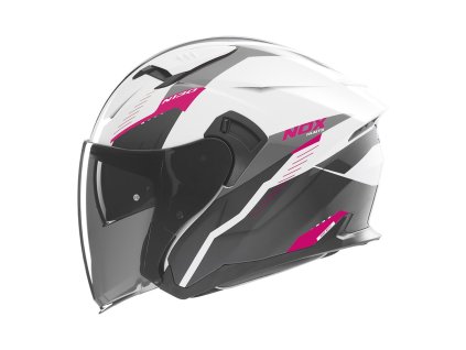 přilba N130 Myst, NOX (bílá,černá,růžová) 2025