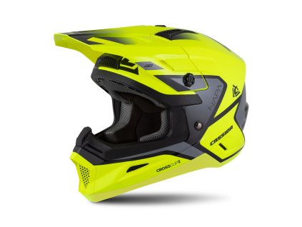 přilba Cross Cup 2 Napa Junior, CASSIDA, dětská (žlutá fluo/černá/šedá perleť) 2025