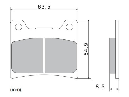 brzdové destičky, NISSIN (semi-metalická směs) 2 ks v balení