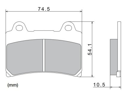 brzdové destičky, NISSIN (semi-metalická směs) 2 ks v balení