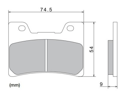 brzdové destičky, NISSIN (semi-metalická směs) 2 ks v balení