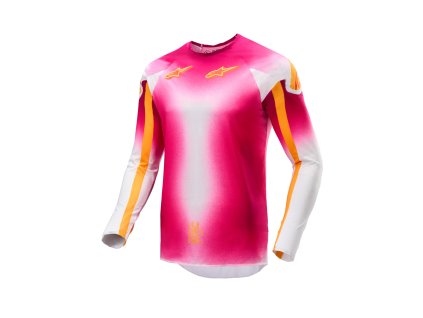 dres SUPERTECH SX AFD limitovaná edice MIG, ALPINESTARS (růžová fluo/bílá/oranžová) 2025