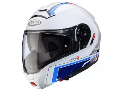 Výklopná helma Caberg Levo X Elite white/red/blue/light blue