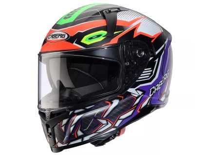 Integrální helma Caberg Avalon X Gurkha matt black/orange fluo/green fluo/purple
