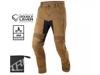 Pánské džíny Trilobite Parado doublelayer AAA slim fit men jeans rusty brown level 2