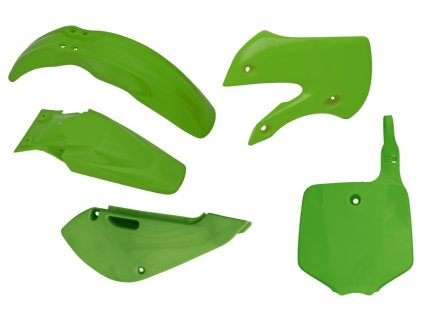 sada plastů KAWASAKI, RTECH (zelená, 5 dílů)