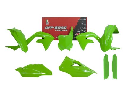 sada plastů KAWASAKI, RTECH (zelená, 6 dílů)