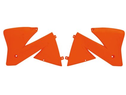 spoilery chladiče KTM, RTECH (oranžové, pár)