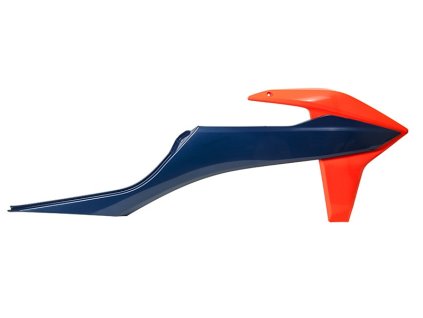 spoilery chladiče KTM, RTECH (modro-oranžové, pár)