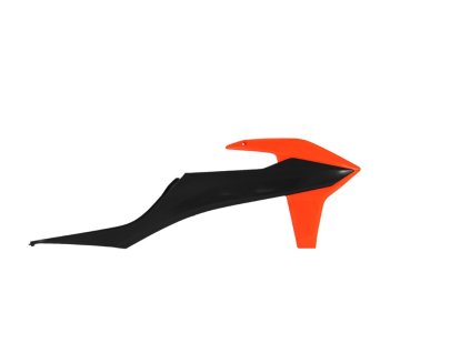 spoilery chladiče KTM, RTECH (oranžovo-černé, pár)