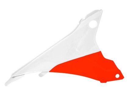 boční kryt vzduchového filtru pravý KTM, RTECH (neon oranžovo-bílý)