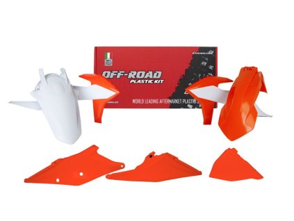 sada plastů KTM, RTECH (oranžovo-bílá, 5 dílů)