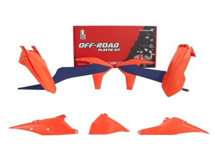 sada plastů KTM, RTECH (oranžovo-modrá, 5 dílů)