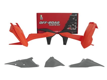 sada plastů KTM, RTECH (oranžovo-černo-šedá, 5 dílů)