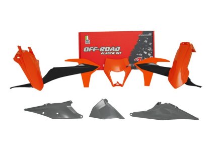 sada plastů KTM, RTECH (oranžovo-černo-šedá, 6 dílů)