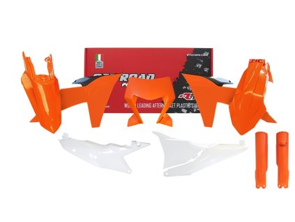 sada plastů KTM, RTECH (oranžovo-černo-bílá, 7 dílů)