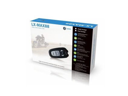 Interkom Lexin LX-MAX88 Single Kit, černý