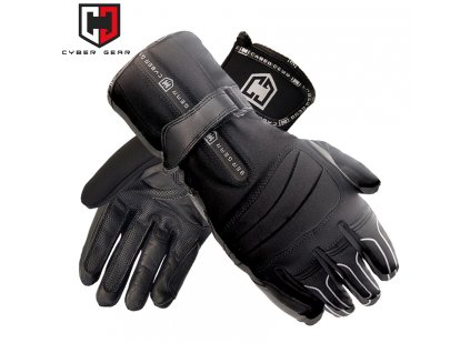 Pánské moto rukavice CYBER GEAR TEXA UNI, černo-stříbrné