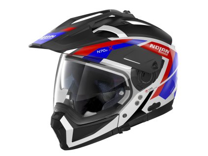 Moto helma Nolan N70-2 X Grandes Alpes N-Com Metal White 26