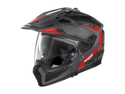 Moto helma Nolan N70-2 X Torpedo N-Com Flat Lava Grey 42