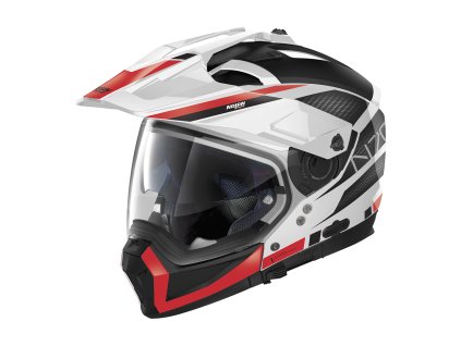Moto helma Nolan N70-2 X Earthquake N-Com Metal White 49