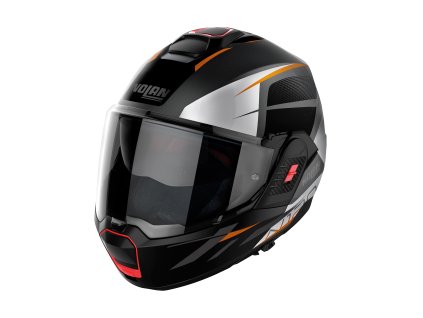 Moto helma Nolan N120-1 Nightlife N-com Flat Lava Grey 26