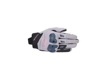 rukavice STELLA SP X 1, ALPINESTARS, dámské (šedá/černá/tmavě šedá/růžová) 2025