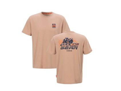 Fanouškovské tričko KTM Red Bull Racing GEAR světle hnědé