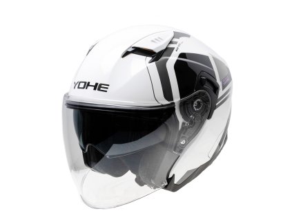 Moto helma Yohe 885 bílá/šedá