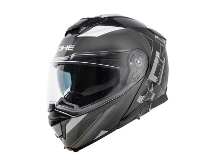 Moto helma Yohe 937 Double Visor Černá/Šedá