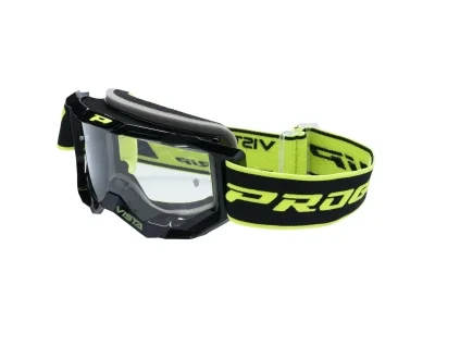 progrip goggle vista n 3303 black clear lens nofog