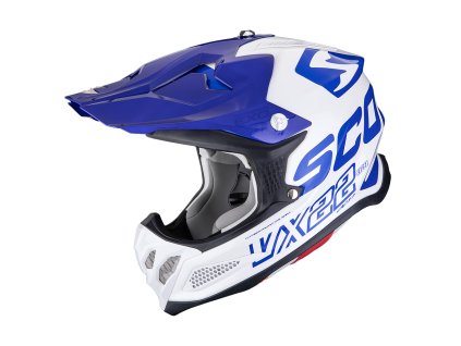 Moto přilba SCORPION VX-22 AIR UPDOWN bílo/modro/modrá