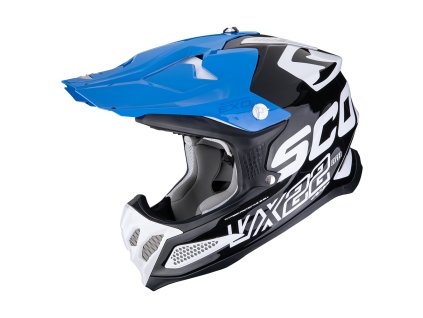 Moto přilba SCORPION VX-22 AIR UPDOWN černo/bílo/modrá