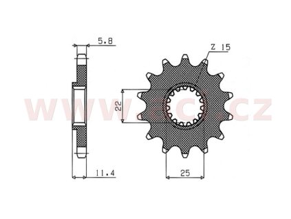 řetězové kolečko pro sekundární řetězy typu 520, BRAKING (17 zubů)