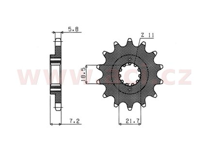 řetězové kolečko pro sekundární řetězy typu 520, BRAKING (13 zubů)
