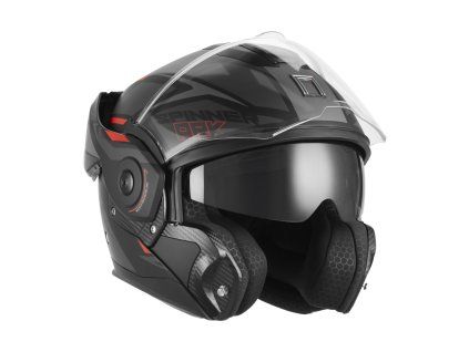 přilba SPINNER ARK, NOX PREMIUM (černá matná, červená) 2026