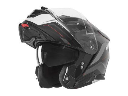 přilba N967 CONQUER, NOX (černá matná, bílá, červená) 2026