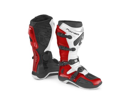 Moto boty FORMA TRACTION červeno/bílo/černé