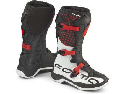 Dětské moto boty FORMA DRIFT černo/červeno/bílé