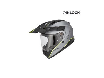 ACERBIS přilba ATTACK šedá/žlutá XS