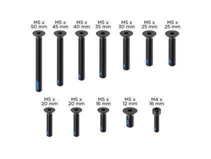Černá sada šroubů Quad Lock® PRO