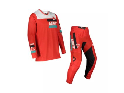 stroj motocyklowy cross enduro leatt bluza spodnie 35 mini czerwony czarny xs 120cm 1